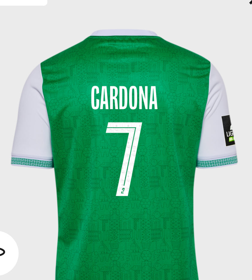 Flocage Officiel AS Saint-Étienne 2025/26 – CARDONA #7